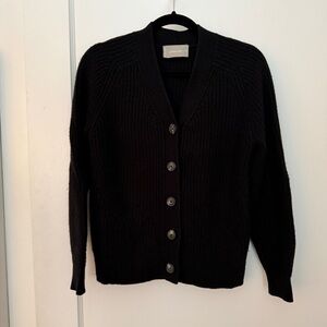 Everlane black merino cardigan